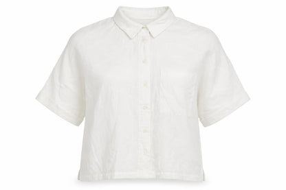 Womens UK Size 8 Topshop White Basic Button-Up