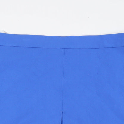 Marks and Spencer Womens Blue Polyester A-Line Skirt Size 20 Zip