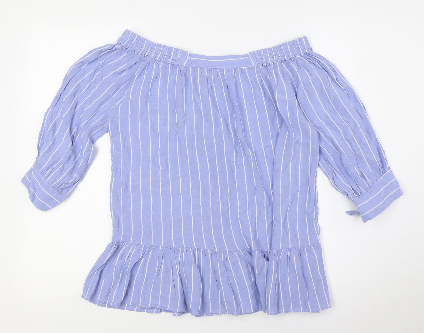 Womens UK Size M Saint Tropez Blue Basic Button-Up