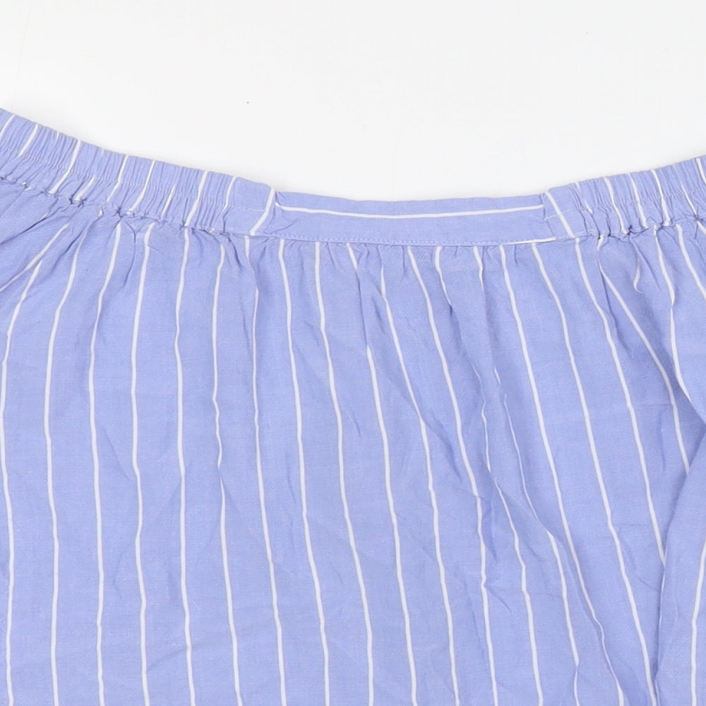 Womens UK Size M Saint Tropez Blue Basic Button-Up