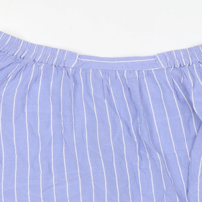 Womens UK Size M Saint Tropez Blue Basic Button-Up
