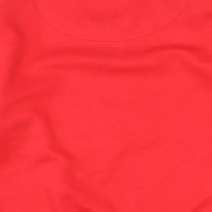 Ogechi Jeans Womens Red Houndstooth Cotton Pullover Sweatshirt Size L