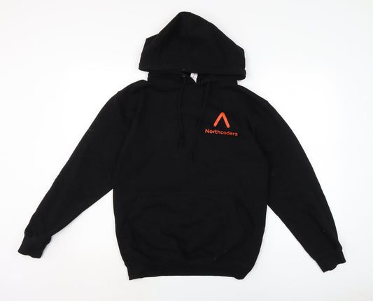 Mens UK Size S JustHoods Black Pullover Hoodie