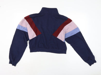 Divided Womens Blue Cotton Pullover Sweatshirt Size XS