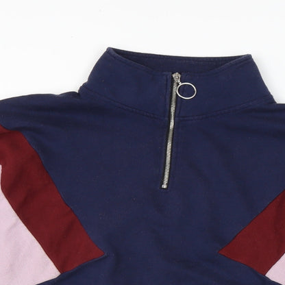 Divided Womens Blue Cotton Pullover Sweatshirt Size XS