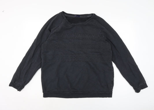 Gap Womens Grey Cotton Pullover Sweatshirt Size L