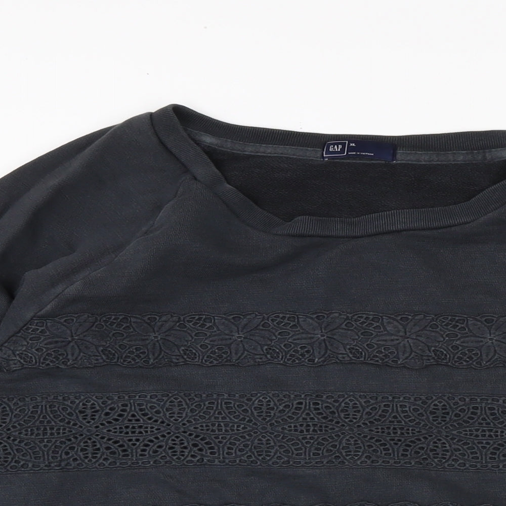 Gap Womens Grey Cotton Pullover Sweatshirt Size L