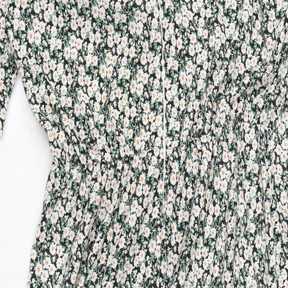 Axis Womens Multicoloured Floral Polyester A-Line Size 10 Crew Neck Zip