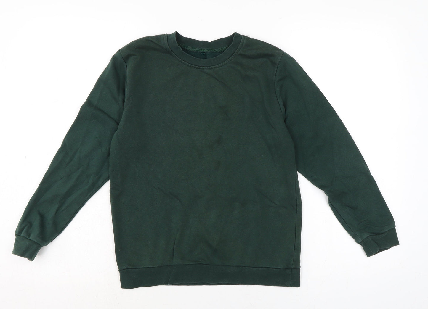 George Boys Green Cotton Pullover Sweatshirt Size 10-11 Years