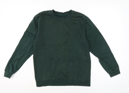 George Boys Green Cotton Pullover Sweatshirt Size 10-11 Years