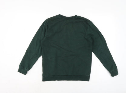 George Boys Green Cotton Pullover Sweatshirt Size 10-11 Years