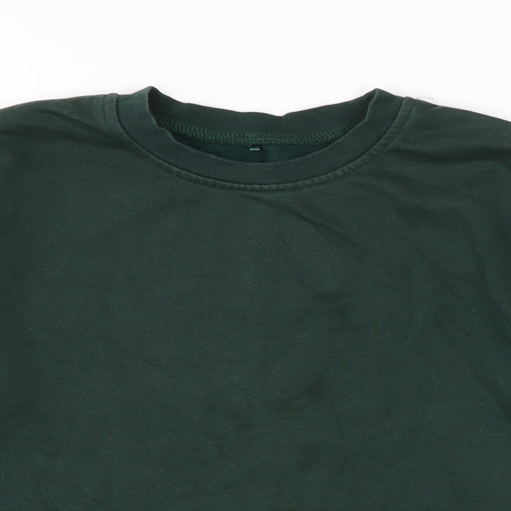 George Boys Green Cotton Pullover Sweatshirt Size 10-11 Years
