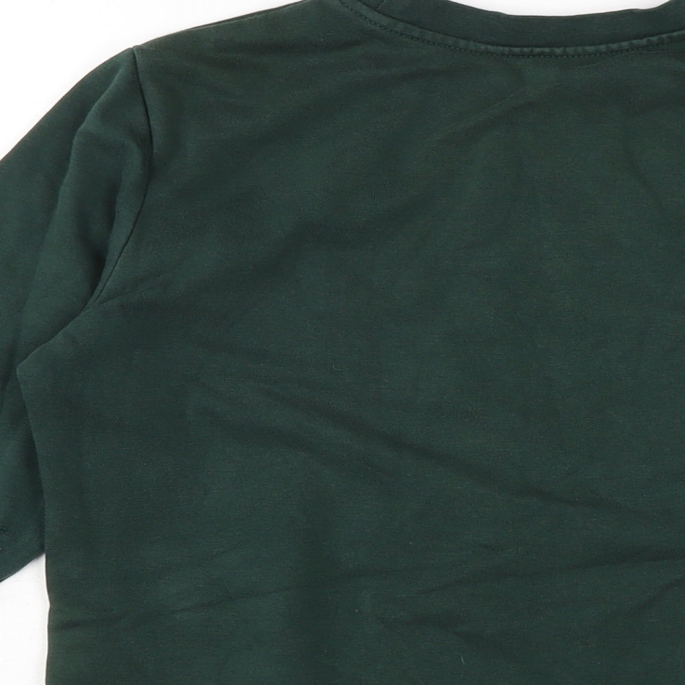 George Boys Green Cotton Pullover Sweatshirt Size 10-11 Years