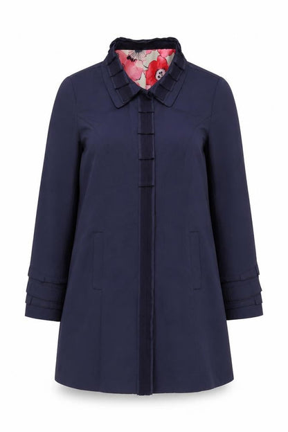 Womens UK Size 16 Per Una Blue Overcoat