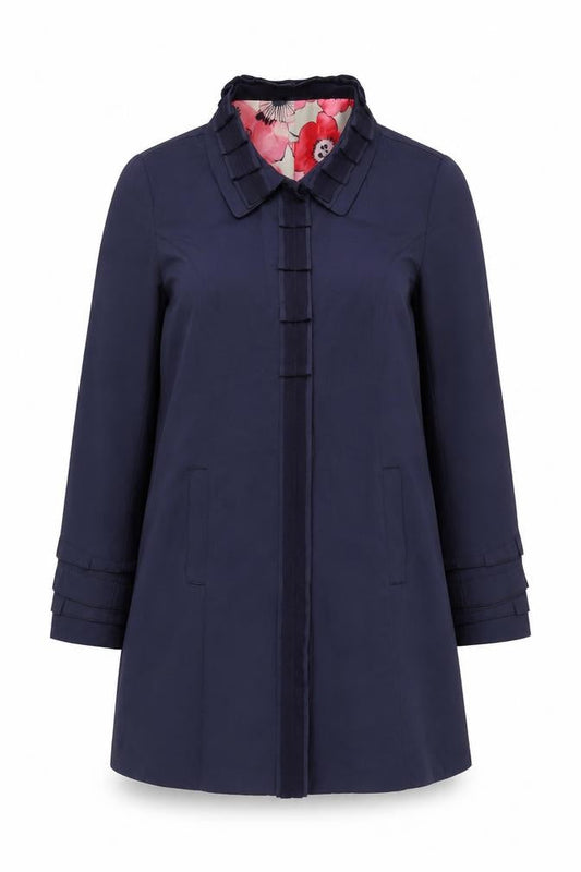 Womens UK Size 16 Per Una Blue Overcoat