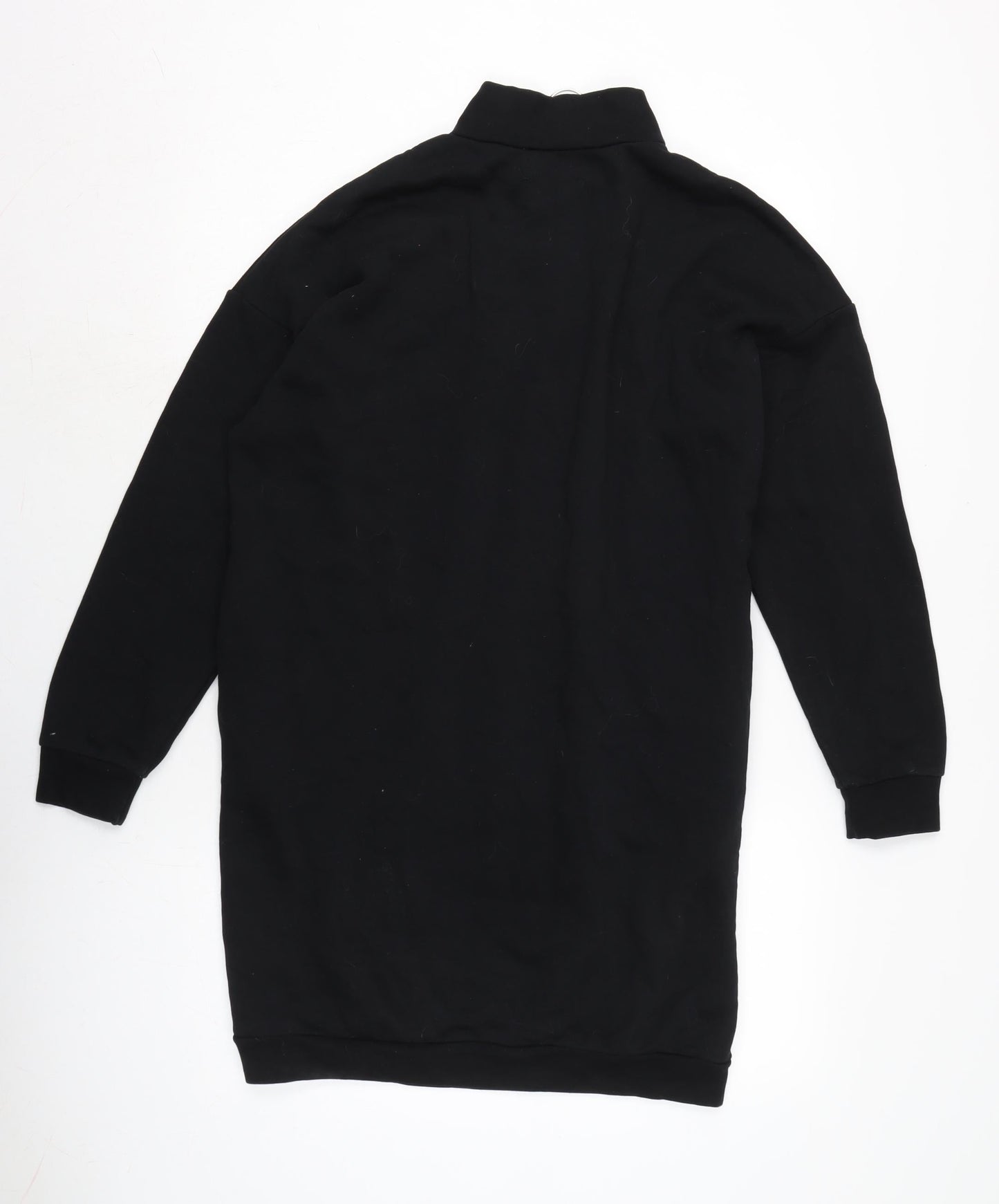 FB Sisters Womens Black Cotton Jumper Dress Size S Mock Neck
