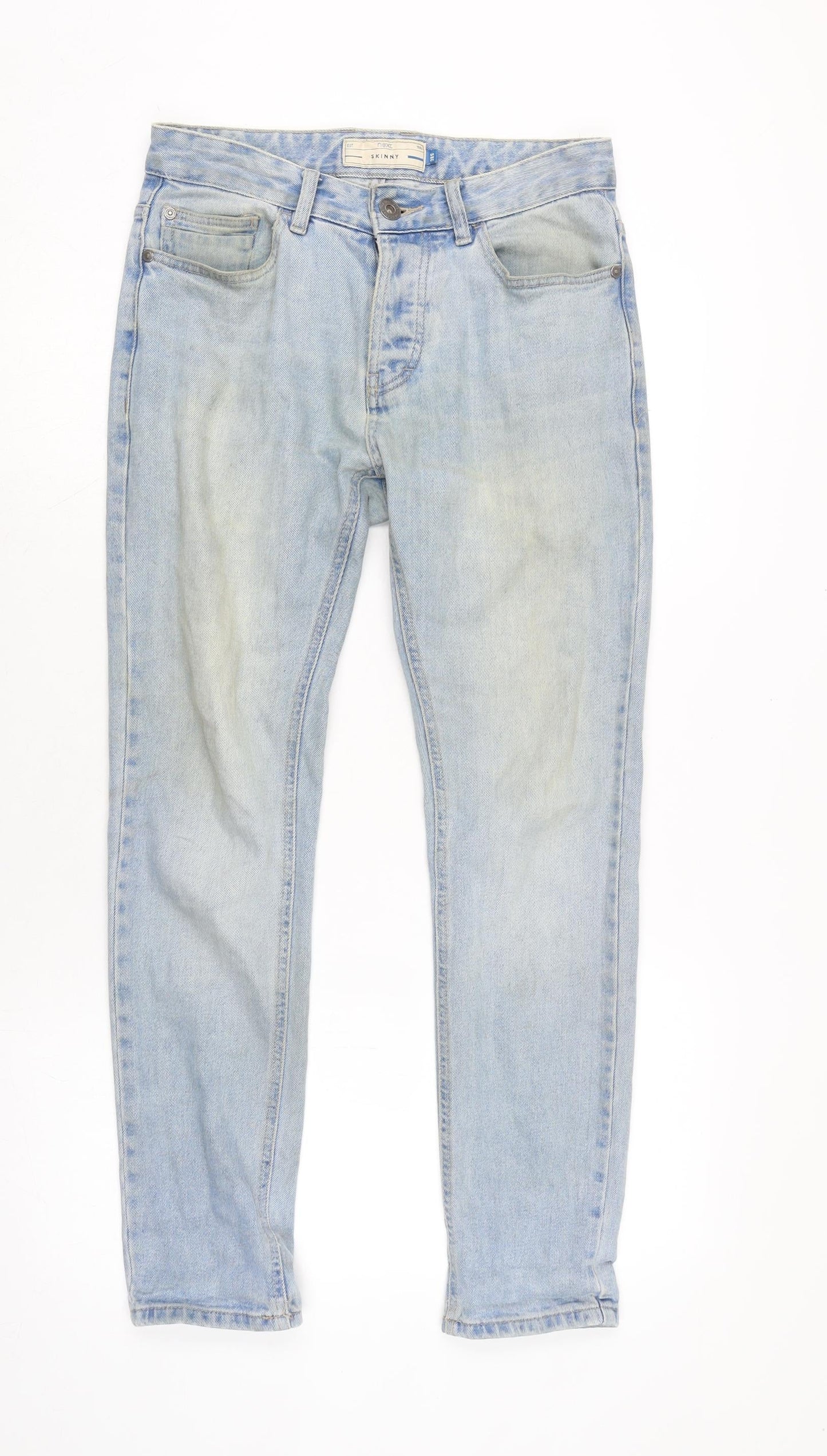 Mens UK Size 28 in NEXT Regular Fit Skinny Blue Jeans