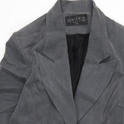 Unit 7 Womens Grey Jacket Size 12 Button
