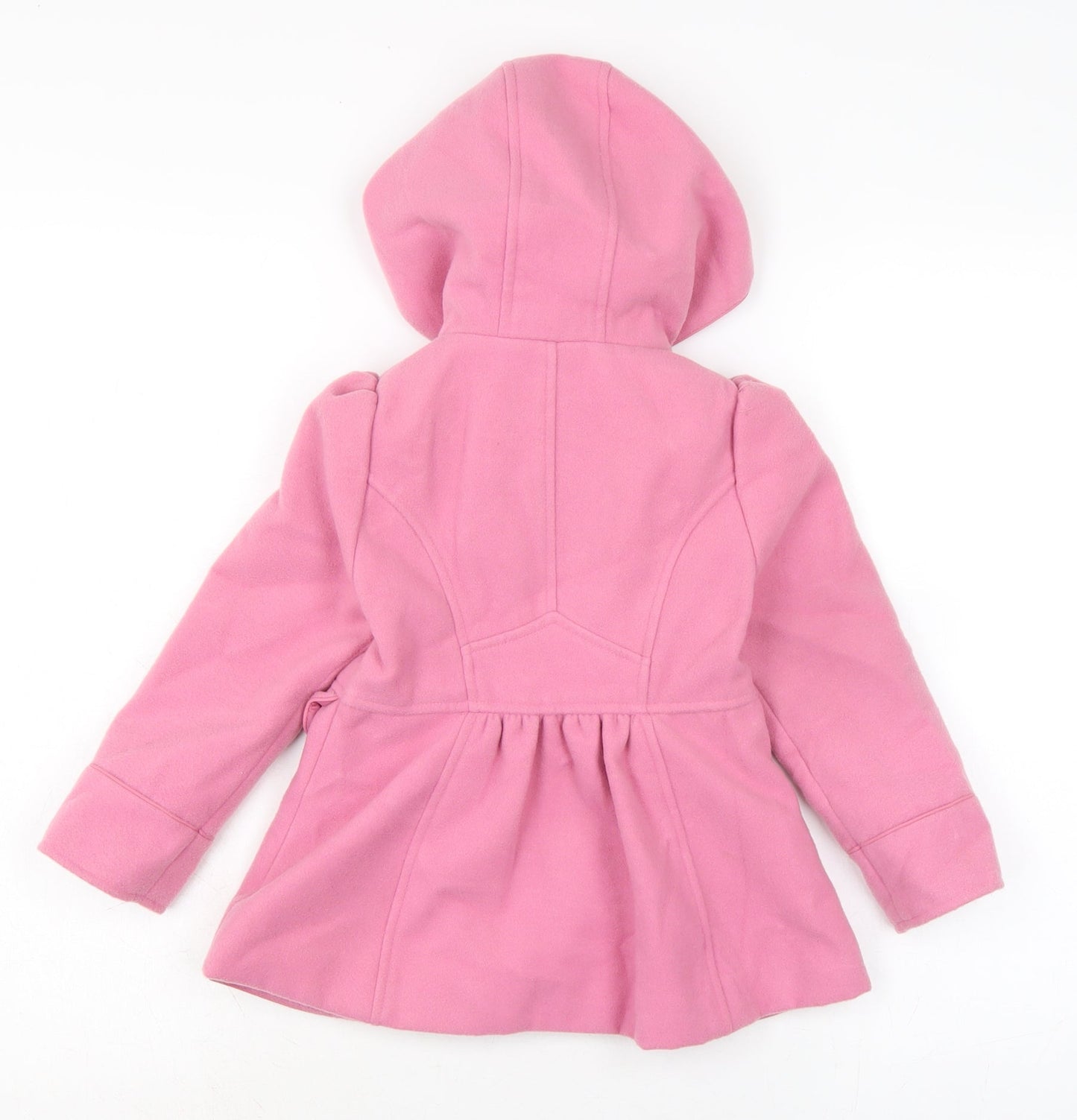 Made with love Girls Pink Pea Coat Coat Size 3 Years Button
