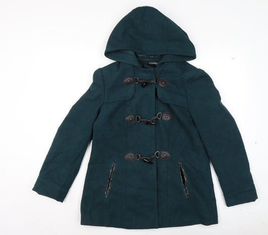 George Womens Blue Pea Coat Jacket Size 10 Button