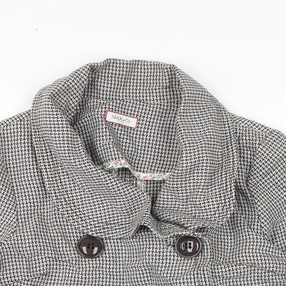 MAX&Co. Womens Grey Jacket Coatigan Size 10 Button