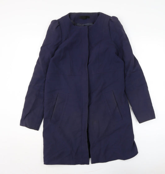 Womens UK Size 8 H&M Blue Overcoat