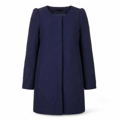 Womens UK Size 8 H&M Blue Overcoat