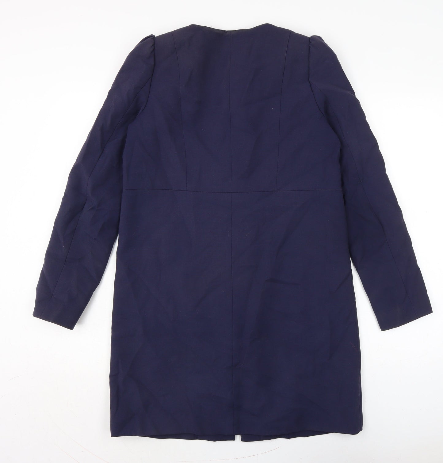 Womens UK Size 8 H&M Blue Overcoat