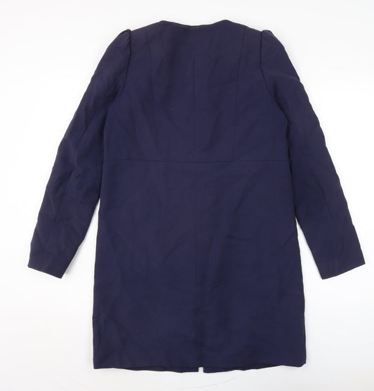 Womens UK Size 8 H&M Blue Overcoat