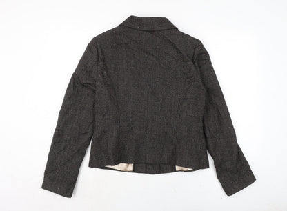 Planet Womens Brown Jacket Size 12 Button