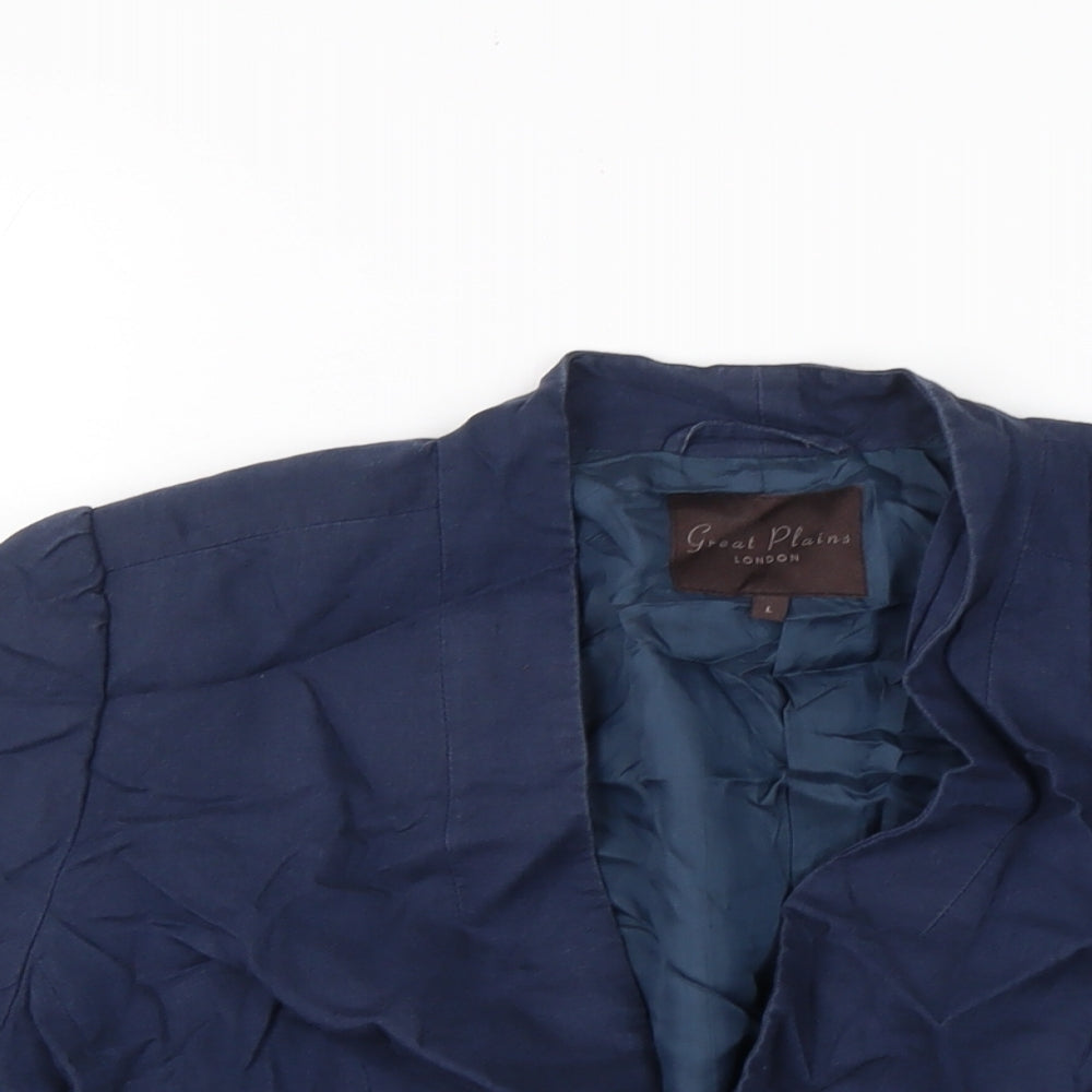 Great Plains Womens Blue Jacket Size L