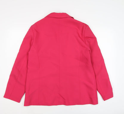 Smith & Jones Womens Pink Jacket Size 16 Button