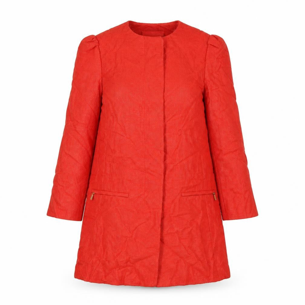 Womens UK Size S Zara Red Overcoat