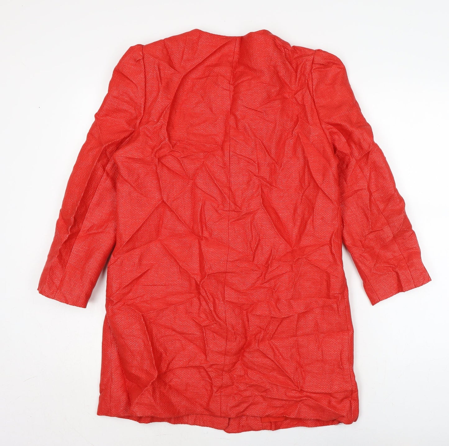 Womens UK Size S Zara Red Overcoat