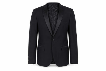 Mens UK Size 40 Topman Regular Black Suit Tuxedo