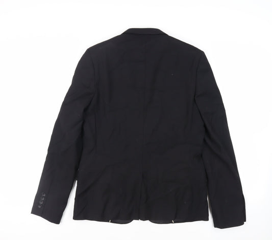 Mens UK Size 40 Topman Regular Black Suit Tuxedo