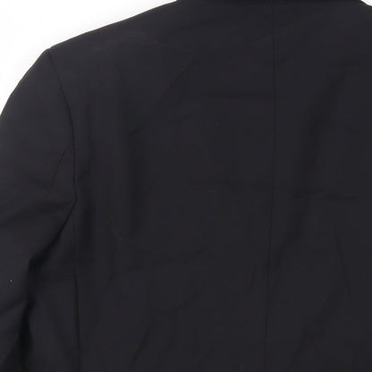 Mens UK Size 40 Topman Regular Black Suit Tuxedo