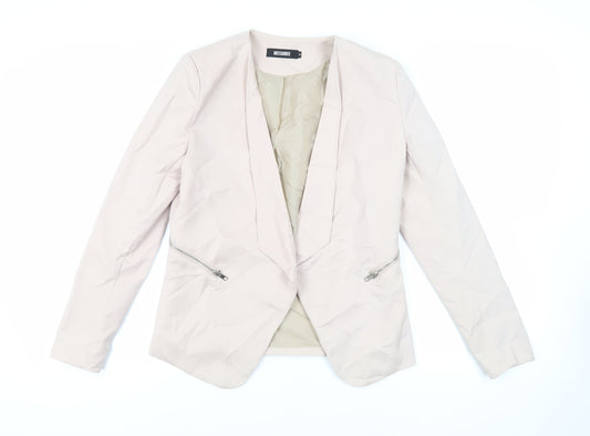 Missguided Womens Beige Jacket Blazer Size 8 - Open