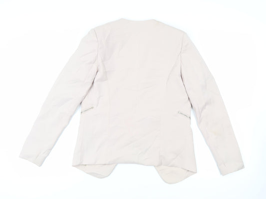 Missguided Womens Beige Jacket Blazer Size 8 - Open