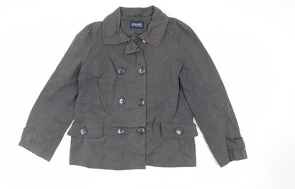Maine New England Womens Grey Jacket Size 14 Button
