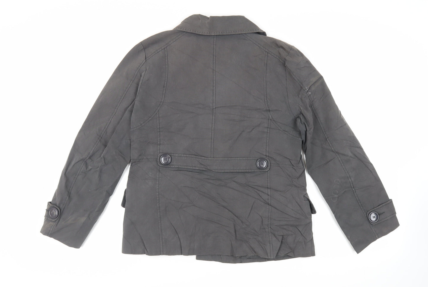 Maine New England Womens Grey Jacket Size 14 Button