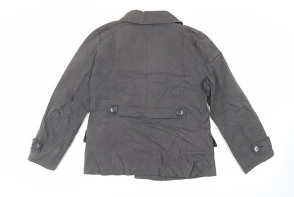 Maine New England Womens Grey Jacket Size 14 Button