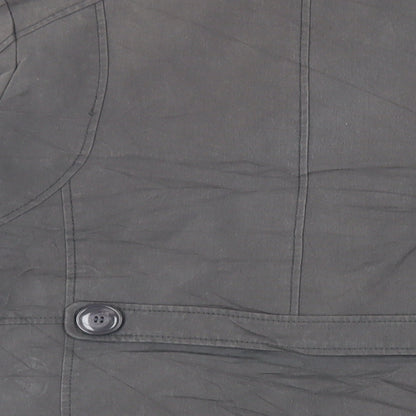 Maine New England Womens Grey Jacket Size 14 Button