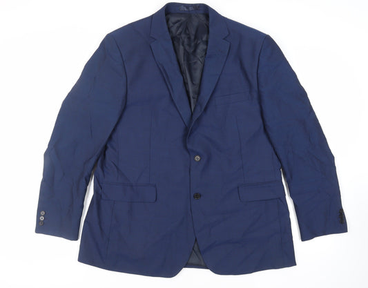 Mens UK Size 46 Debenhams Regular Blue Suit Jacket