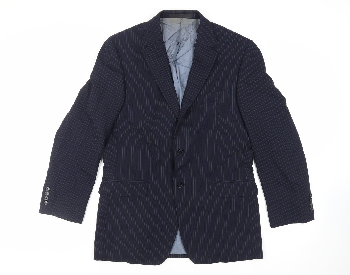 Mens UK Size 40 Marks and Spencer Regular Blue Suit Jacket