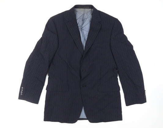 Mens UK Size 40 Marks and Spencer Regular Blue Suit Jacket