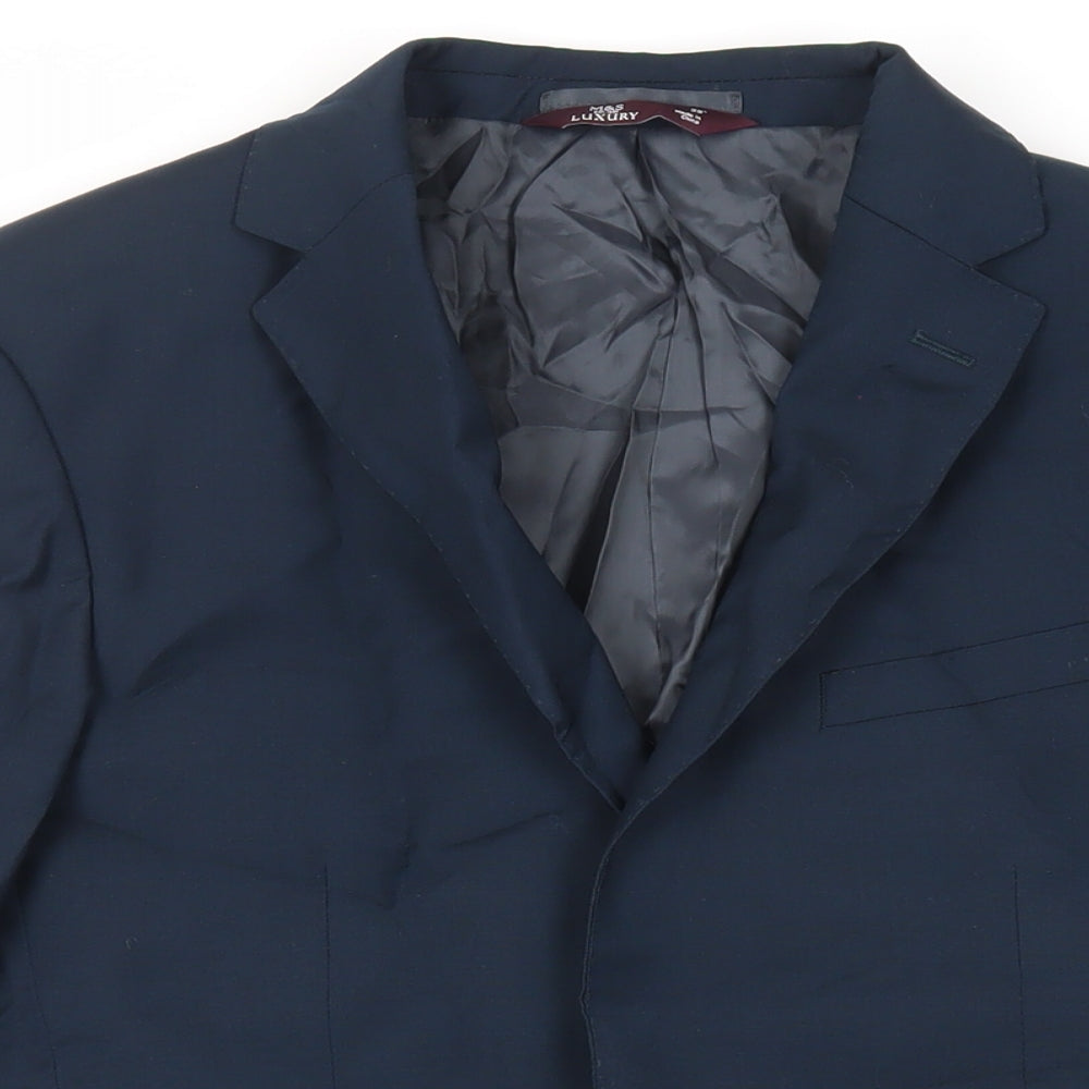 Mens UK Size 38 Marks and Spencer Regular Blue Suit Jacket