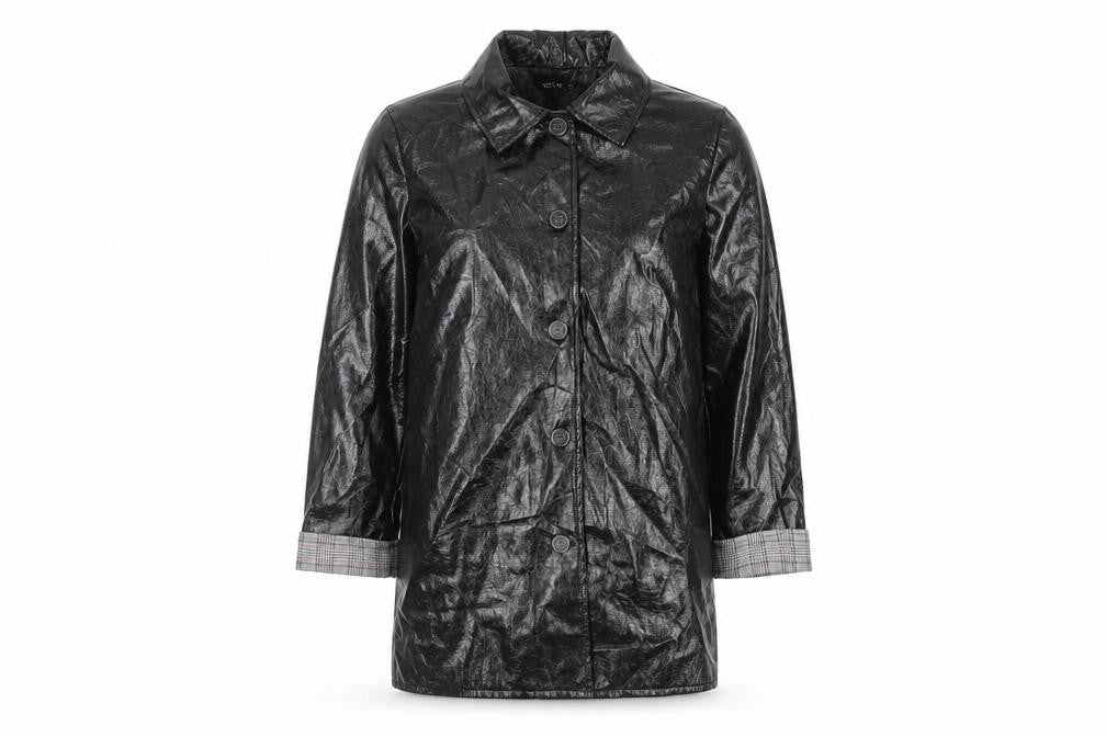 Womens UK Size 10 Nasty Gal Black Overcoat