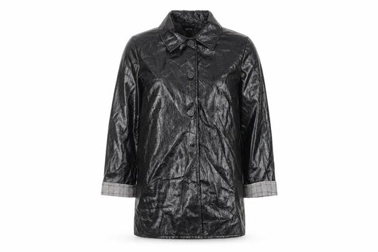 Womens UK Size 10 Nasty Gal Black Overcoat