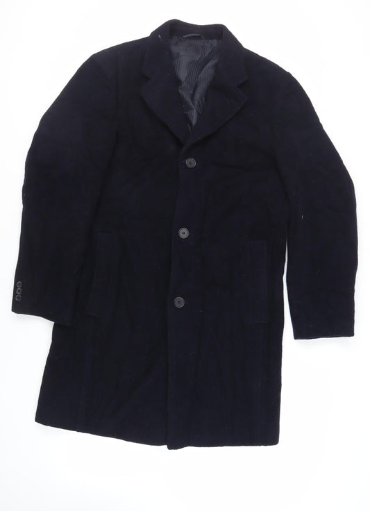 Mens UK Size 40 Bruce & Borough Blue Overcoat